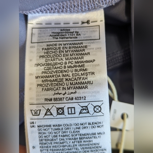 ADIDAS Optime Training Leggings, 7/8 Length, Silver Violet, NWT! XL - Picture 10 of 10